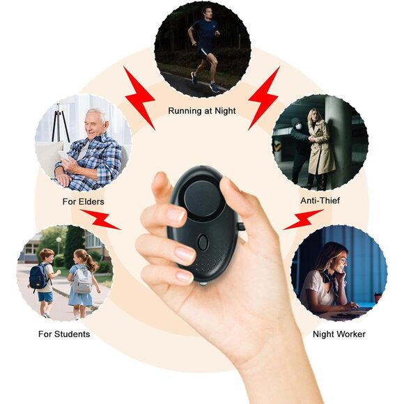 Safety Keychain Set with Alarm, Whistle, & Window Breaker for Women - Picture 5 of 7